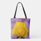 Tasche mit einzelner gelber Rose (Rückseite)