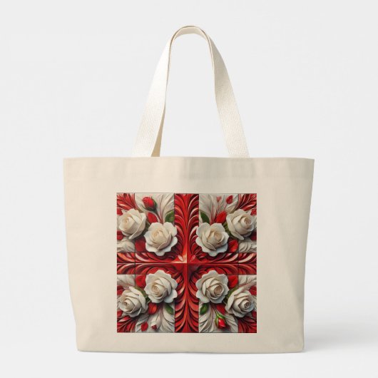 Tasche mit englischer Rose Design (Rückseite)