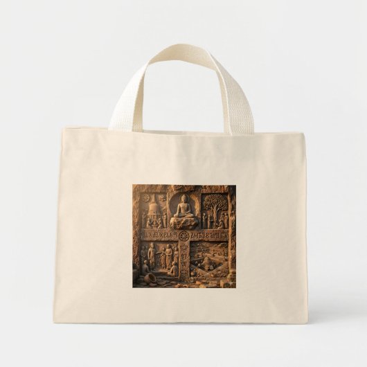 Tasche mit Erbe alter Steininschriften (Vorne)