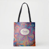 Tasche mit farbigen Wirbeln (Vorderseite)