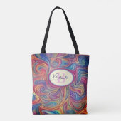 Tasche mit farbigen Wirbeln (Rückseite)