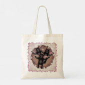 Tasche mit fliegenden schwarzen Katzen (Rückseite)