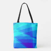 Tasche mit geometrisch blauen, Lila Formen (Rückseite)