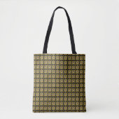 Tasche mit Goldblatt-Design auf schwarzem Hintergr (Vorderseite)