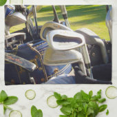 Tasche mit Golf Clubs, Geschirrtuch (Gefaltet)