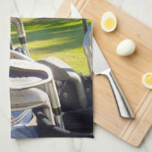 Tasche mit Golf Clubs, Geschirrtuch (Viertel Falte)