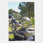 Tasche mit Golf Clubs, Handtuch (Vertikal)