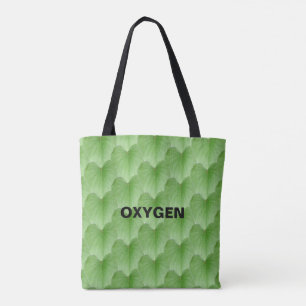 Tasche mit grünem Herzblattmuster