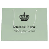 Tasche mit grünem Papier der Königskrone Große Geschenktüte (Vorderseite)