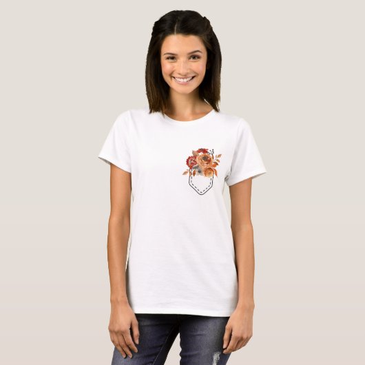 Tasche mit Herbst-Blume T-Shirt (Vorne ganz)