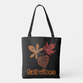 Tasche mit Herbststimmung und süßen Herbstblättern (Rückseite)