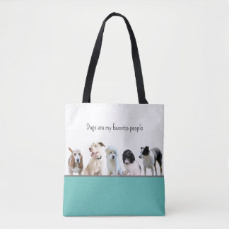 Tasche mit Hunden sind meine Lieblingsmenschen Spr