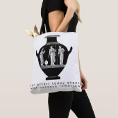 Tasche mit Illustration einer klassischen griechis (Von Nahem)