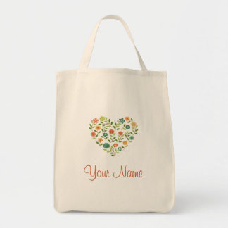 Tasche mit individuellem Blumenherz