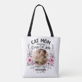 Tasche mit individuellem Foto für Katzenmütter im  (Rückseite)