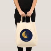 Tasche mit individuellem Monogramm, Navy Gold Halb (Vorderseite (Produkt))
