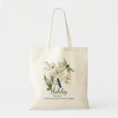 Tasche mit individuellem Monogramm und Geburtsblum (Vorne)
