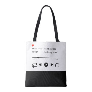 Tasche mit individuellem Song-Titel Personalisie