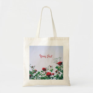 Tasche mit individuellem Text Rotem Rosen Design
