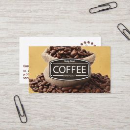 Tasche mit Kaffeebohnen Visitenkarte