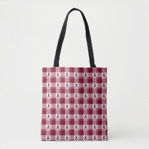 Tasche mit Karomuster für das Bewusstsein für Mult
