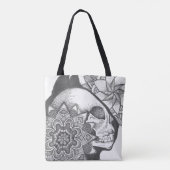 Tasche mit Katzen-Schädel-Mandala-Motiv (Rückseite)