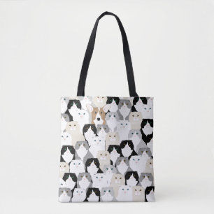 Tasche mit Katzen und Hunden überall