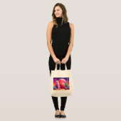 Tasche mit Katzenillustration (Vorderseite (Model))