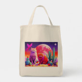 Tasche mit Katzenillustration (Rückseite)