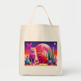 Tasche mit Katzenillustration