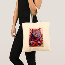 Tasche mit Katzenillustration