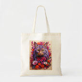 Tasche mit Katzenillustration (Vorne)