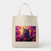 Tasche mit Katzenillustration (Rückseite)