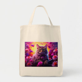 Tasche mit Katzenillustration