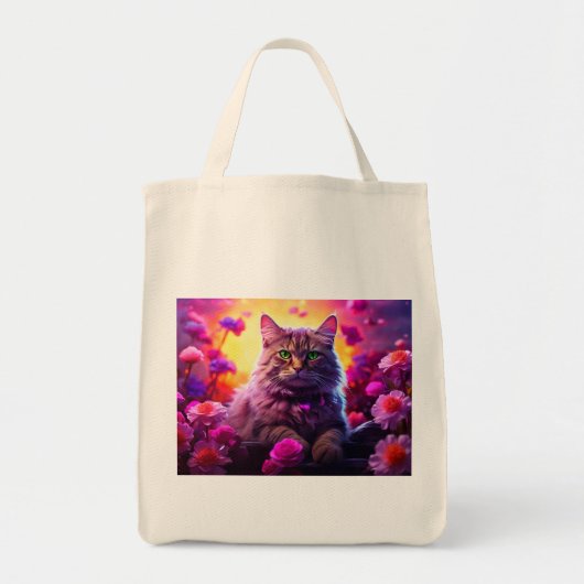 Tasche mit Katzenillustration (Vorne)