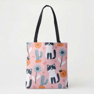 Tasche mit Katzenmuster
