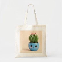 Tasche mit Kawaii-Kaktus-Motiv für Indoor-Pflanzen