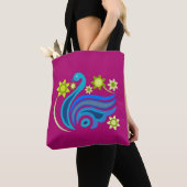 Tasche mit kreativem Vogel mit Blume (Von Nahem)