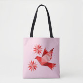 Tasche mit kreativem Vogel mit Blume (Vorderseite)