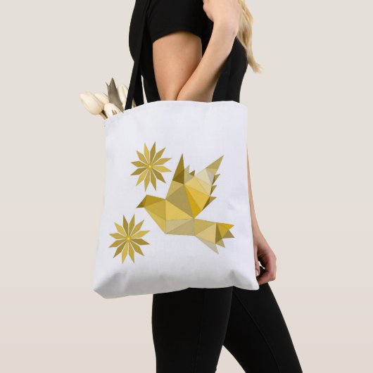 Tasche mit kreativem Vogel mit Blume (Von Nahem)