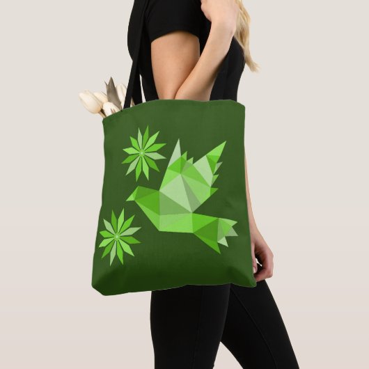Tasche mit kreativem Vogel mit Blume (Von Nahem)