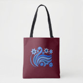Tasche mit kreativem Vogel mit Blume (Vorderseite)