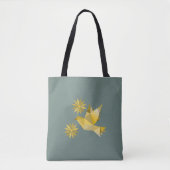 Tasche mit kreativem Vogel mit Blume (Vorderseite)