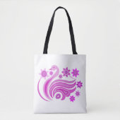 Tasche mit kreativem Vogel mit Blume (Vorderseite)