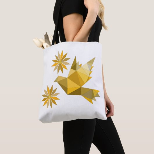 Tasche mit kreativem Vogel mit Blume (Von Nahem)