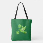 Tasche mit kreativem Vogel mit Blume (Rückseite)
