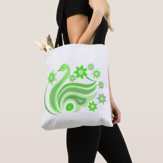 Tasche mit kreativem Vogel mit Blume