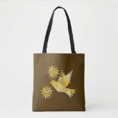 Tasche mit kreativem Vogel mit Blume (Vorderseite)