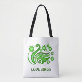 Tasche mit kreativem Vogel mit Blume (Vorderseite)