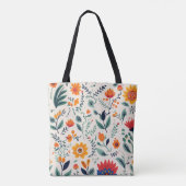 Tasche mit leuchtendem Blumenmuster  (Rückseite)